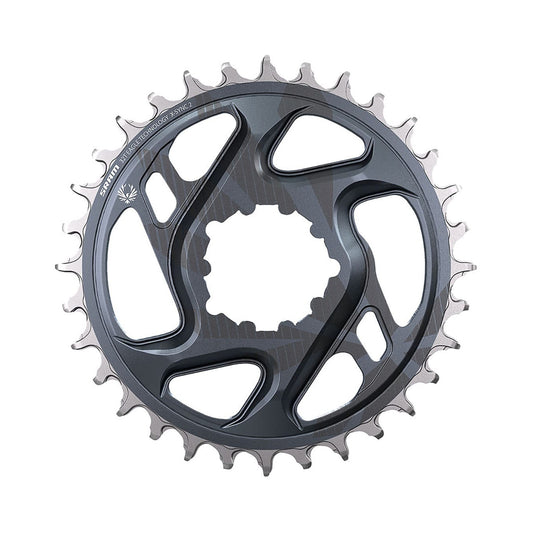 Enkel kettingblad SRAM EAGLE X-SYNC 2 BOOST 11/12 versnellingen Direct Mount offset 3 mm grijs — kettingblad op witte achtergrond