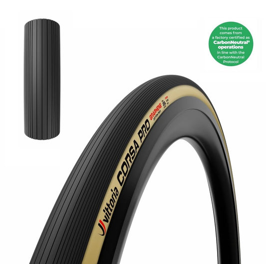 Pneu VITTORIA CORSA PRO WIDE Graphene G2.0 700x29c Tubeless Ready Beige