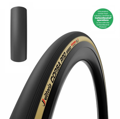 VITTORIA CORSA PRO SPEED WIDE Graphene G2.0 tubeless-ready vouwband beige