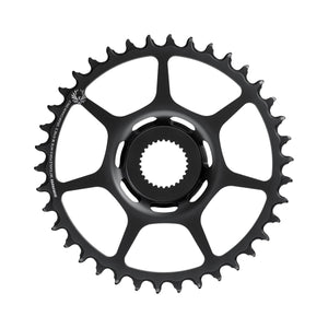 Plateau Mono VAE SRAM X-SYNC 2 EAGLE BOSCH GEN4 11/12V Direct Mount Boost Acier — vue du plateau sur fond blanc