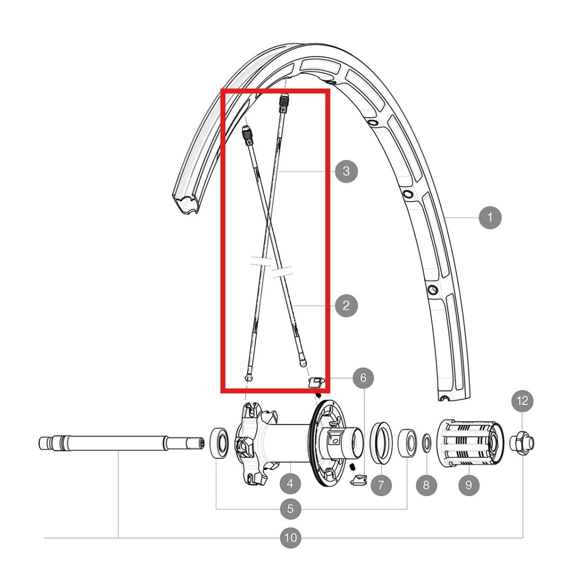 SET 10 MAVIC SHB M7/7 AL BK 275 ACHTERSPAKEN