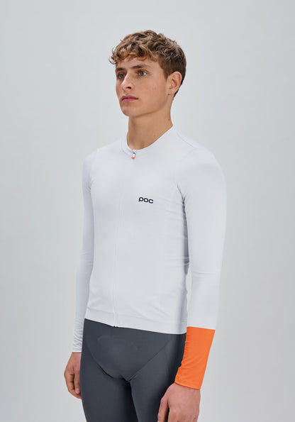Wielershirt POC CADENCE Lange Mouwen Wit