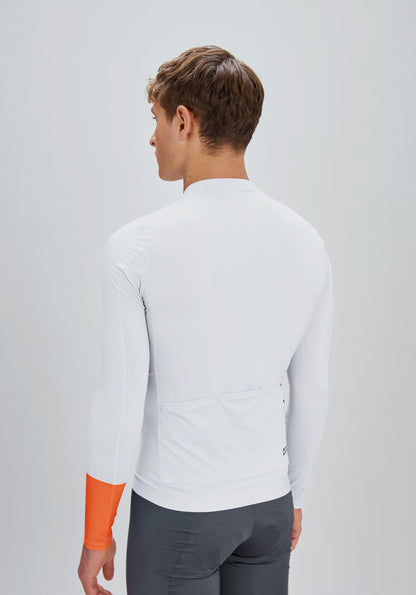 Wielershirt POC CADENCE Lange Mouwen Wit