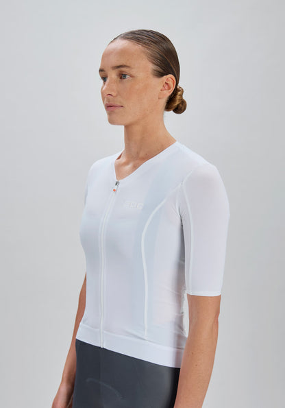 Wielershirt POC RACEDAY Dames Korte Mouwen Wit