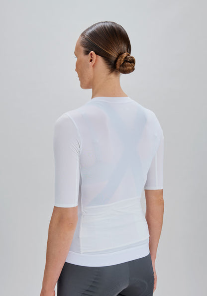 Wielershirt POC RACEDAY Dames Korte Mouwen Wit