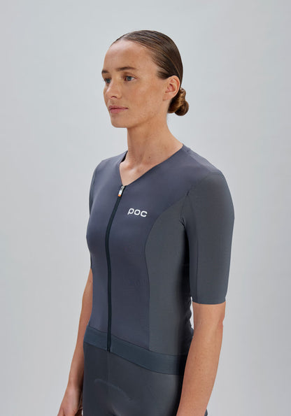 POC RACEDAY damesfietsshirt Korte Mouwen Grijs