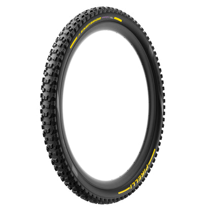 Pneu PIRELLI SCORPION EMPEROR 27.5x2.40 Supersoft DH+Wall Tubeless Ready Souple Noir/Jaune Team Edition
