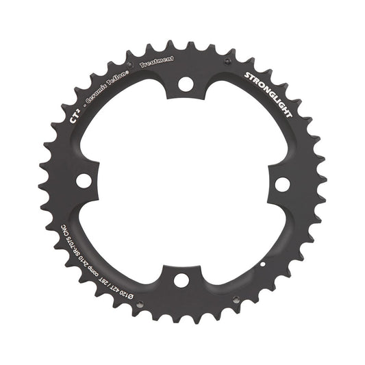 Buitenblad STRONGLIGHT CT² Sram 10 versnellingen 4 boutgaten 120 mm — kettingblad op witte achtergrond