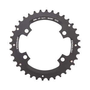 Plateau Extérieur STRONGLIGHT Shimano XT M8000/SLX M7000 11V 4 Trous 96mm — vue du plateau sur fond blanc