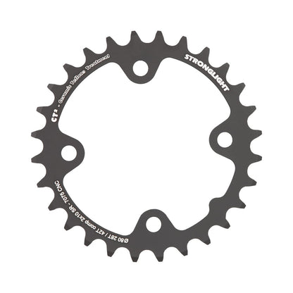 Binnenblad STRONGLIGHT CT² Sram 10 versnellingen 4 boutgaten 80 mm — kettingblad op witte achtergrond