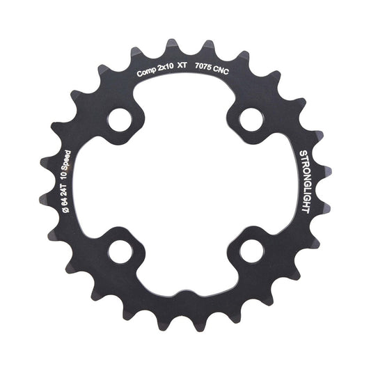 Binnenblad STRONGLIGHT SHIMANO XT M785 10 versnellingen 4 boutgaten 64 mm — kettingblad op witte achtergrond
