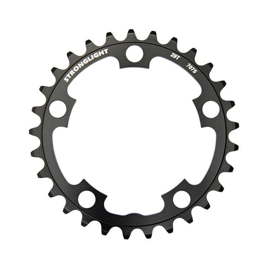 Binnenblad STRONGLIGHT roestvrij staal 9 versnellingen 5 boutgaten 58 mm — kettingblad op witte achtergrond