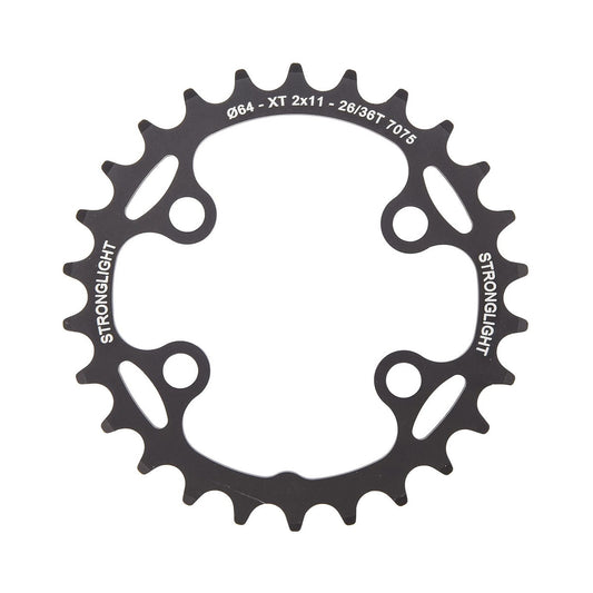 Binnenblad STRONGLIGHT Shimano XT M8000/SLX M7000 11 versnellingen 4 boutgaten 64 mm — kettingblad op witte achtergrond