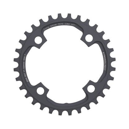Enkel kettingblad STRONGLIGHT HT3 NARROW WIDE Sram X01 11 versnellingen 4 boutgaten 94 mm — kettingblad op witte achtergrond