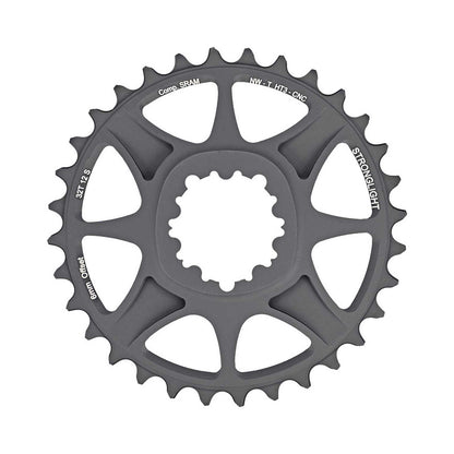 Enkel kettingblad STRONGLIGHT SRAM EAGLE XX1/X01 12 versnellingen HT3 Direct Mount offset 6 mm — kettingblad op witte achtergrond
