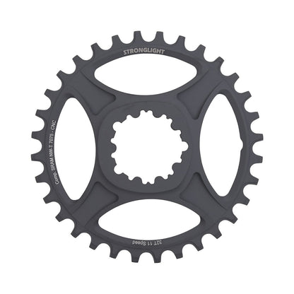 Enkel kettingblad STRONGLIGHT HT3 NARROW WIDE 11 versnellingen Sram Direct Mount offset 6 mm — kettingblad op witte achtergrond