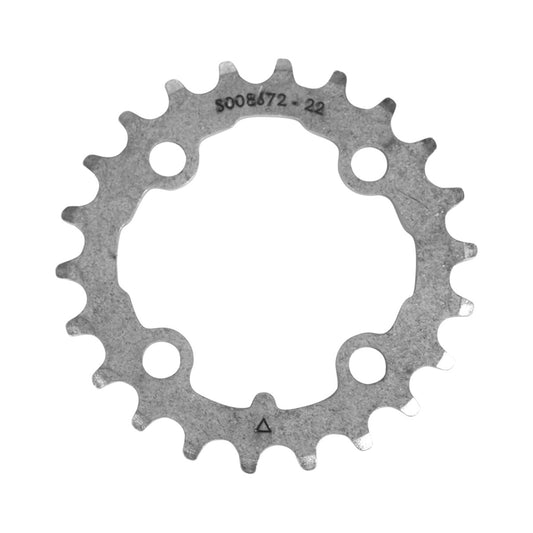 Binnenblad STRONGLIGHT roestvrij staal 9 versnellingen 4 boutgaten 64 mm — kettingblad op witte achtergrond