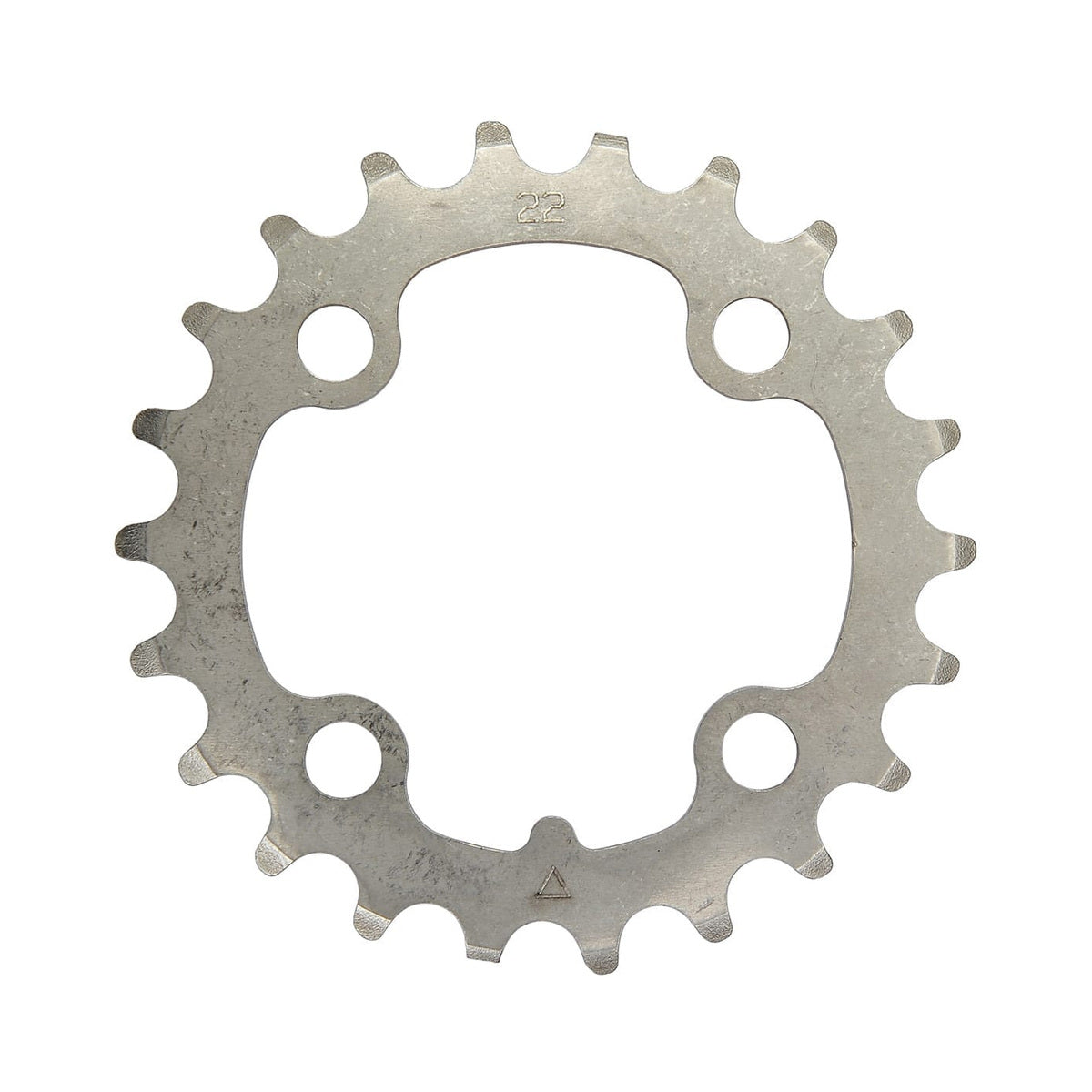 Binnenblad STRONGLIGHT roestvrij staal 9 versnellingen 4 boutgaten 64 mm — kettingblad op witte achtergrond