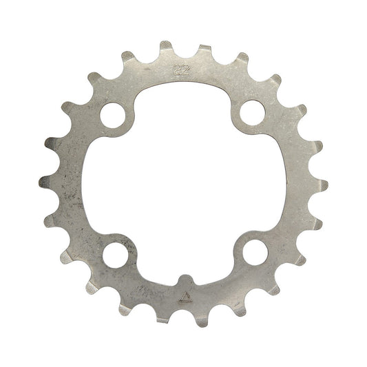 Binnenblad STRONGLIGHT roestvrij staal 9 versnellingen 4 boutgaten 64 mm — kettingblad op witte achtergrond
