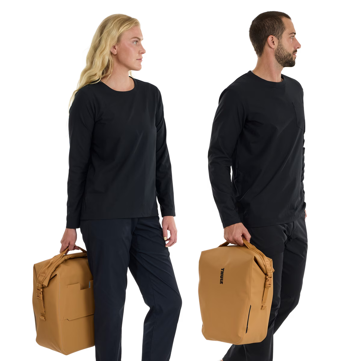 Paar THULE SHIELD Bagagetassen met Inlock 22 L Oranje