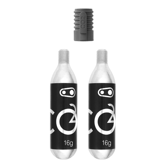 CRANKBROTHERS CO2-patroon met schroefdraad van 16 g en Klic-patroonkop (x2)