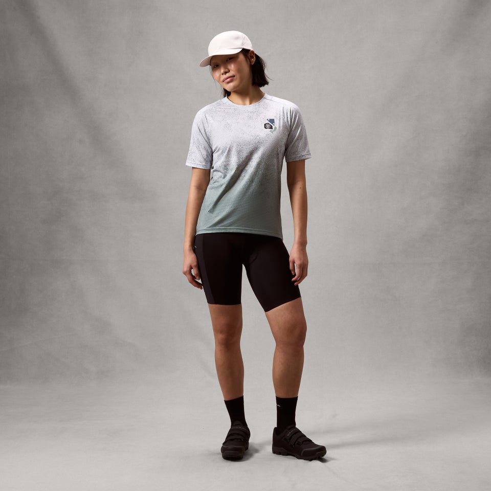 ENDURA SINGLETRACK PRINT TEE Dames Trui met korte mouwen Aero Blue