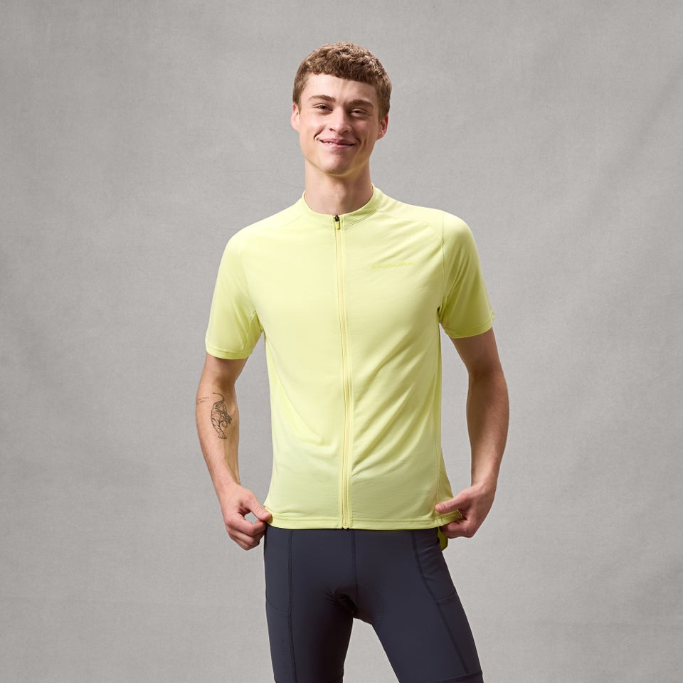 ENDURA LOOP ZIPPED Korte Mouw Oliezaad Jersey