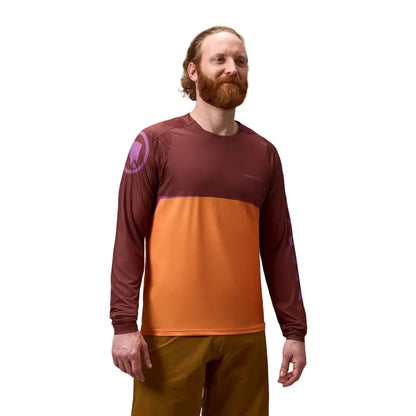 Shirt ENDURA SINGLETRACK CORE PRINTED Lange Mouwen End Orange