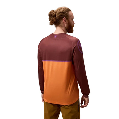 Shirt ENDURA SINGLETRACK CORE PRINTED Lange Mouwen End Orange