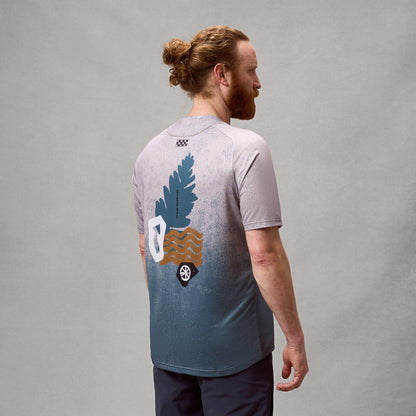 Shirt ENDURA SINGLETRACK PRINT Korte Mouwen Titanium
