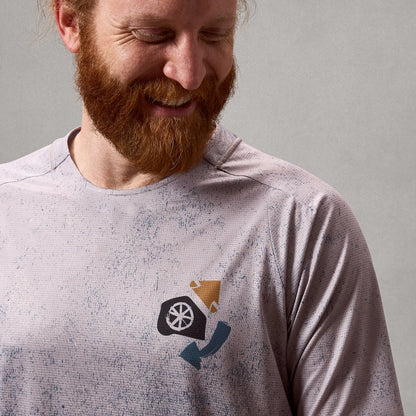 Shirt ENDURA SINGLETRACK PRINT Korte Mouwen Titanium