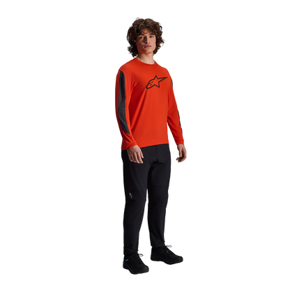 Maillot ALPINESTARS A-DURA INSET ASTAR Lange Mouwen Oranje