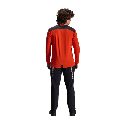 Maillot ALPINESTARS A-DURA INSET ASTAR Lange Mouwen Oranje
