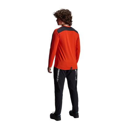 Maillot ALPINESTARS A-DURA INSET ASTAR Lange Mouwen Oranje
