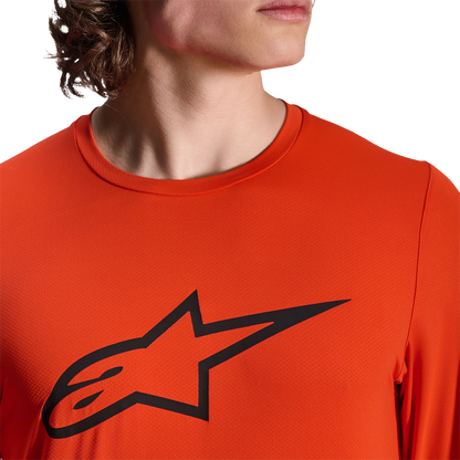 Maillot ALPINESTARS A-DURA INSET ASTAR Lange Mouwen Oranje