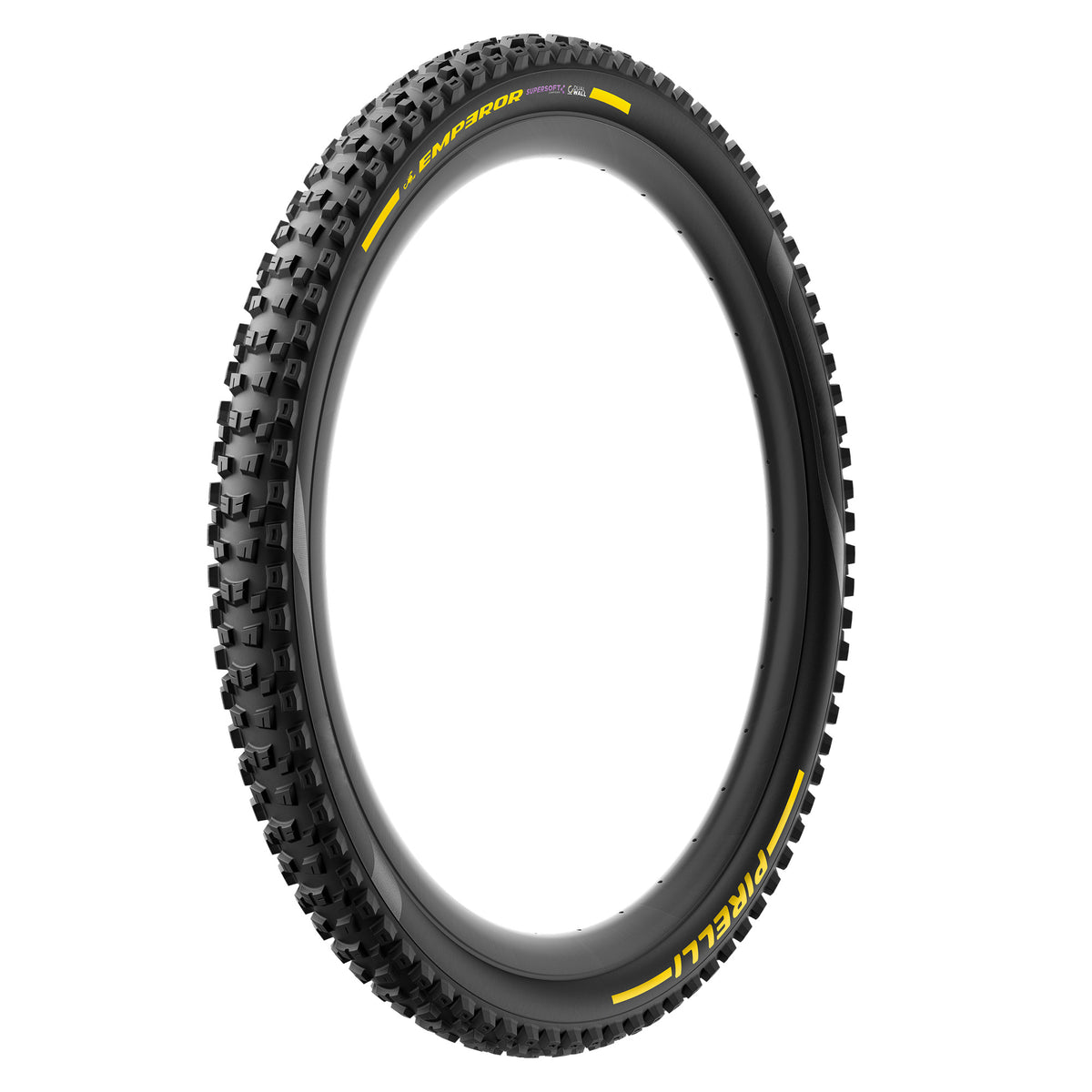 PIRELLI SCORPION EMPEROR buitenband 27.5x2.40 Soft DualWall Tubeless Ready, vouwband, zwart/geel Team Edition