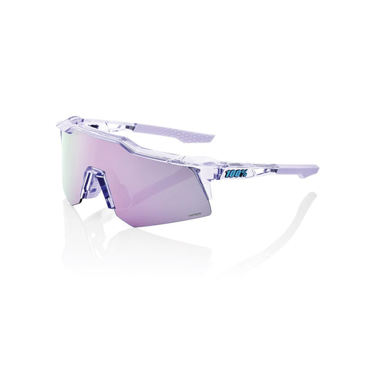 Lunettes 100%  SPEEDCRAFT XS POLISHED Translucide Hiper Mirror Lavende