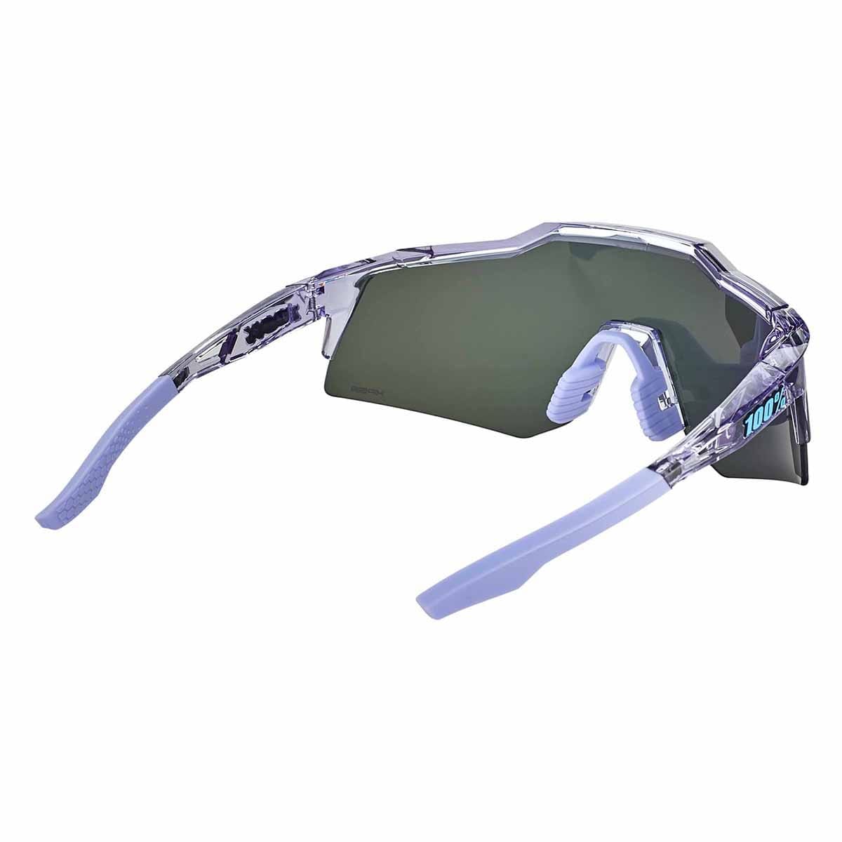 Lunettes 100%  SPEEDCRAFT XS POLISHED Translucide Hiper Mirror Lavende