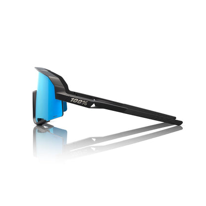 Bril 100% SLENDALE Zwart Mat Hipper Mirror Blauw