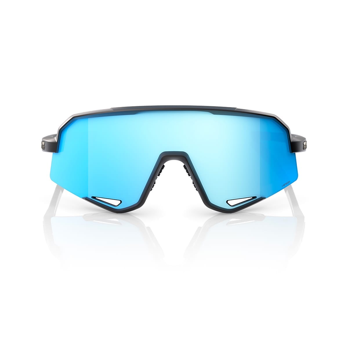 Lunettes 100%  SLENDALE Noir Matt Hipper Mirror Bleu