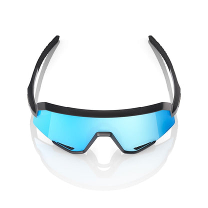 Bril 100% SLENDALE Zwart Mat Hipper Mirror Blauw
