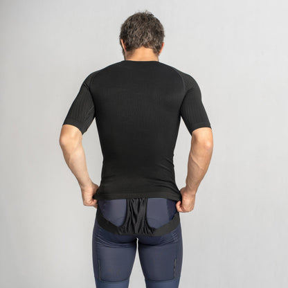GRIPGRAB PACR naadloos ondershirt voor lente en herfst met korte mouwen zwart