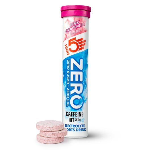 High5 ZERO elektrolytenhydratatie met cafeïne (20 tabletten) roze pompelmoes