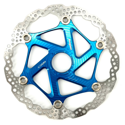 Blauwe zwevende HOPE Centerlock-remschijf
