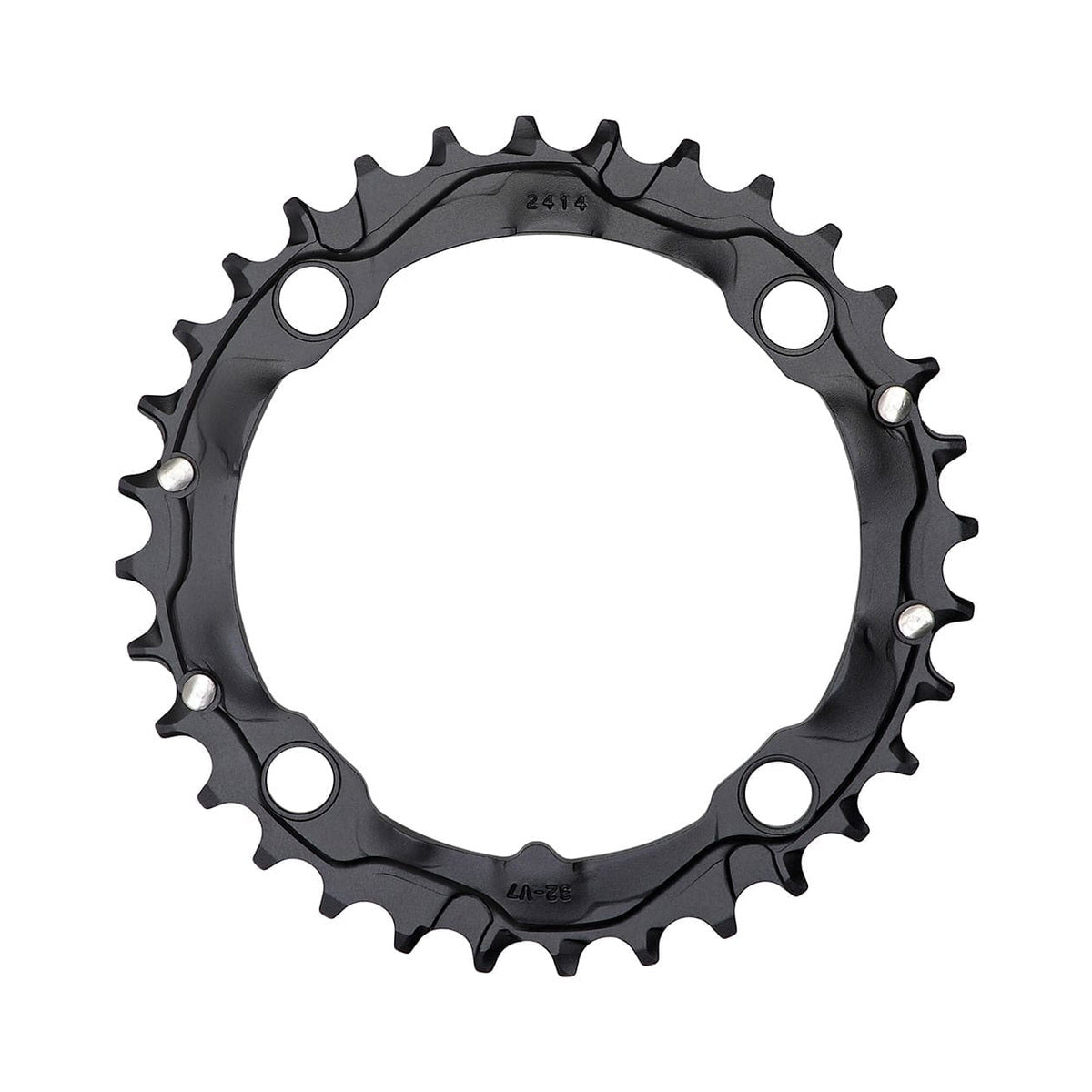 Middenblad TRUVATIV MTB 9-speed, 4-gats, 104 mm — aanzicht van het kettingblad tegen een witte achtergrond