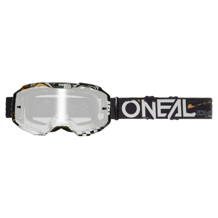Masque O'NEAL B-10  ATTACK Noir/Blanc Écran Silver Mirror