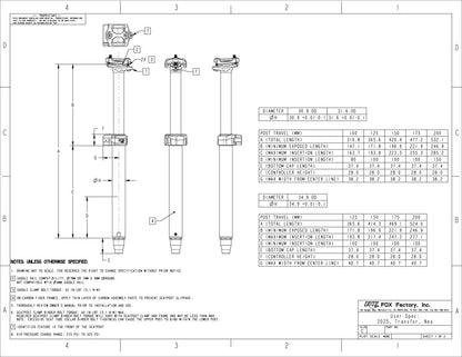 Telescopische Zadelpen FOX TRANSFER NEO FACTORY