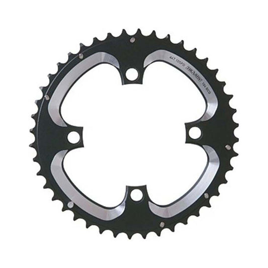 Middenblad SRAM MTB 104BCD 10-speed, 4-gats, 104 mm — aanzicht van het kettingblad tegen een witte achtergrond
