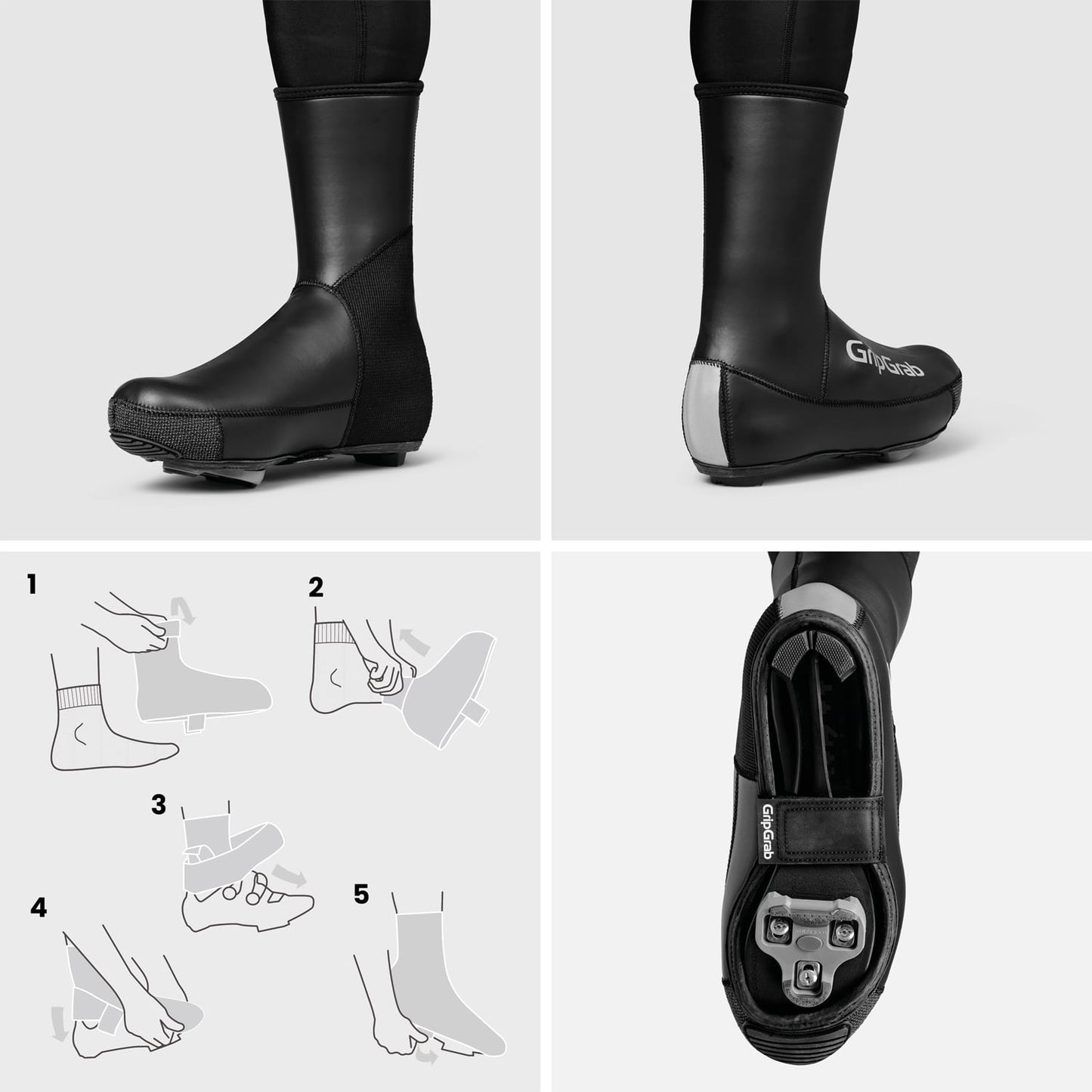 Laarsbeschermer GRIPGRAB PACR WATERPROOF ROAD Zwart