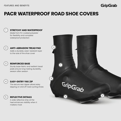 Couvre-chaussures GRIPGRAB PACR Imperméables Noir